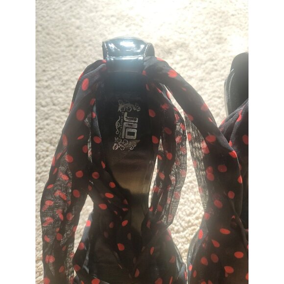 Jennifer Lopez Strappy Heels. Ankle Tie. Polka Dots. 8.5 - Picture 5 of 9